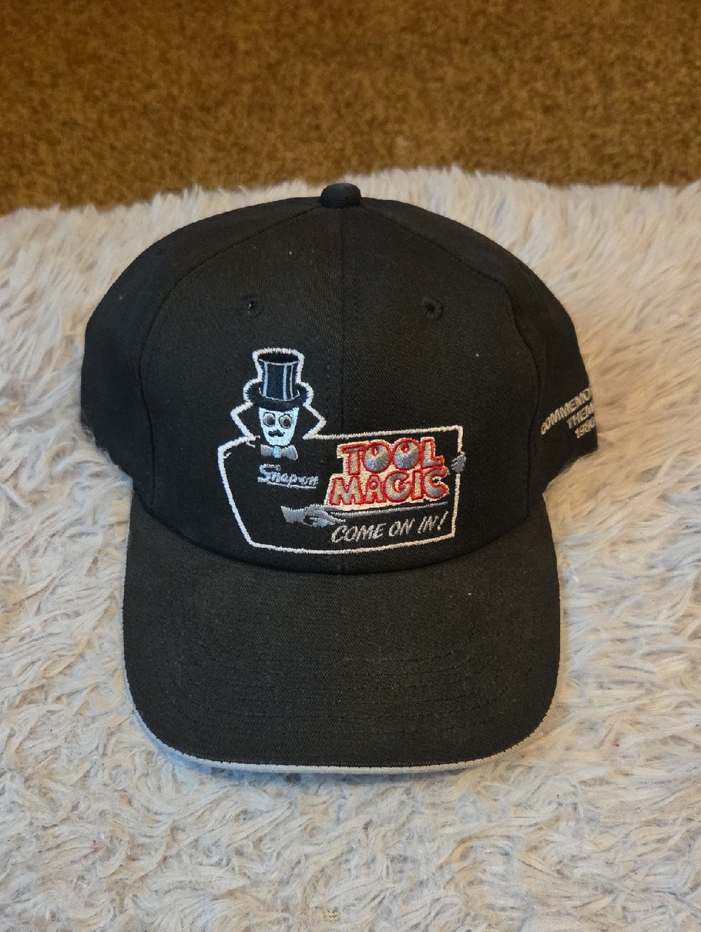 Snap-on Black Cap with Red & White 'Tool Magic' Patch
